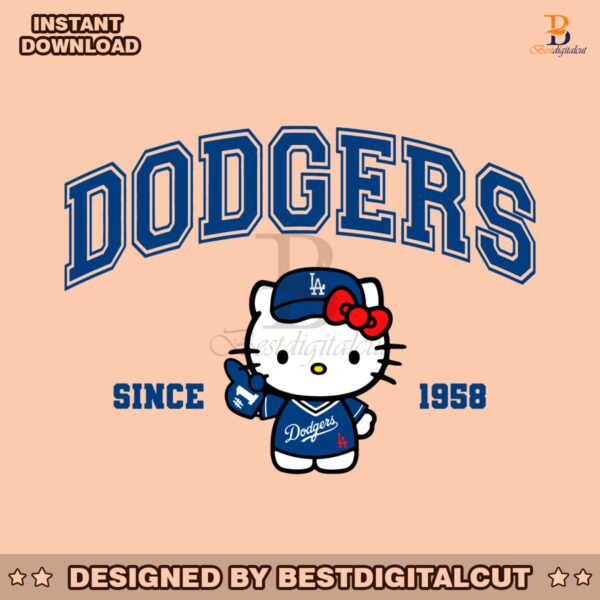 cute-dodgers-since-1958-baseball-kawaii-kitty-svg