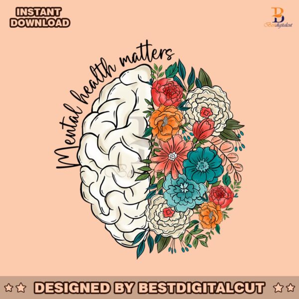 mental-health-matters-floral-brain-png