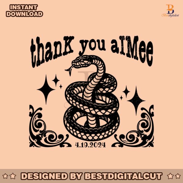 thank-you-aimee-tortured-poets-snake-svg