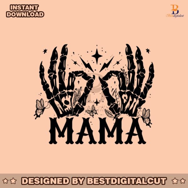 retro-mama-skeleton-hand-butterfly-svg