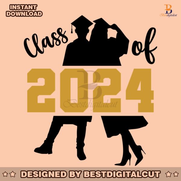 class-of-2024-couple-graduation-png