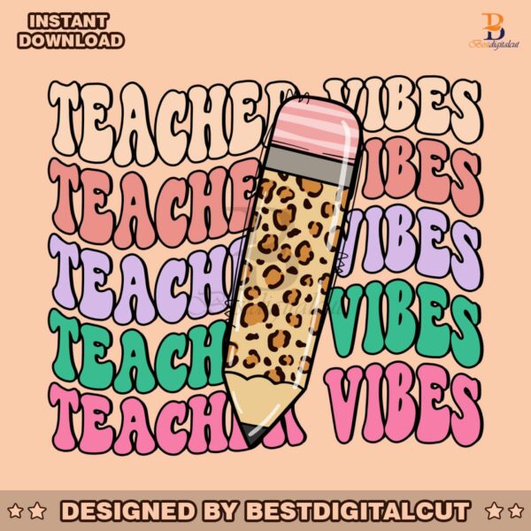 teacher-vibes-leopard-pencil-png