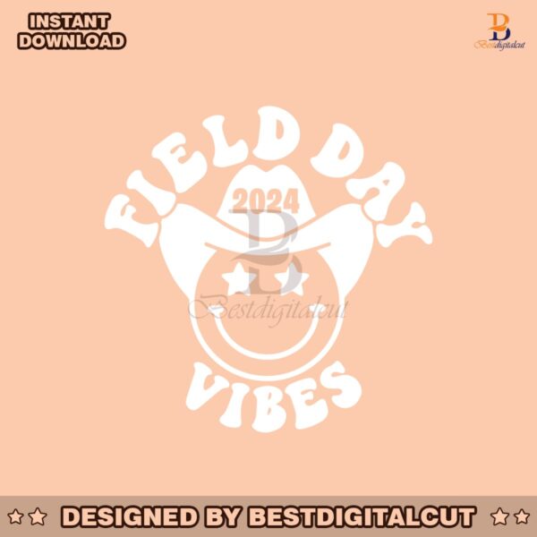 field-day-2024-vibes-cowboy-smiley-face-svg