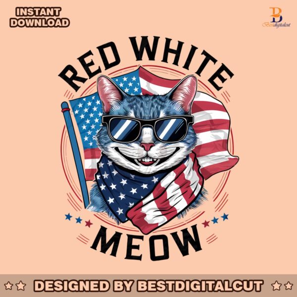 red-white-and-meow-america-flag-png