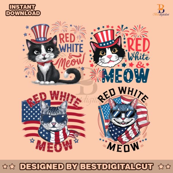 red-white-and-meow-svg-png-bundle