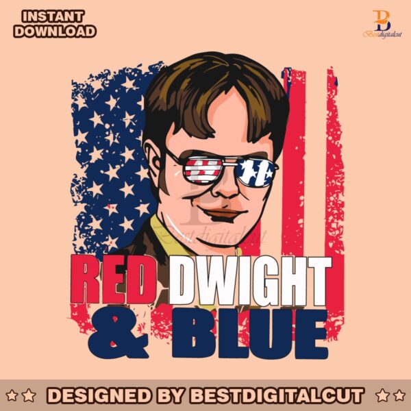 red-dwight-and-blue-4th-of-july-svg