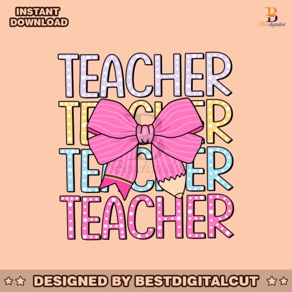 teacher-pink-coquette-pencil-bow-svg