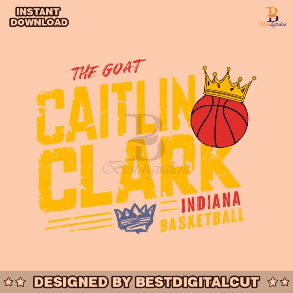 basketball-crown-the-goat-caitlin-clark-indiana-svg