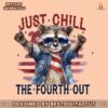 vintage-just-chill-the-fourth-out-modern-racoon-png