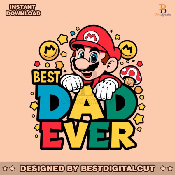 best-dad-ever-super-mario-svg