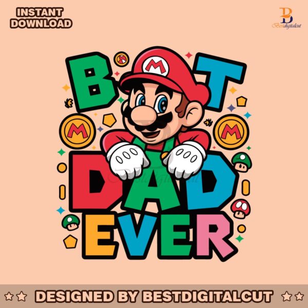 best-dad-ever-mario-dad-svg