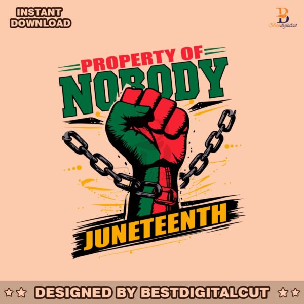 retro-property-of-nobody-juneteenth-black-history-svg