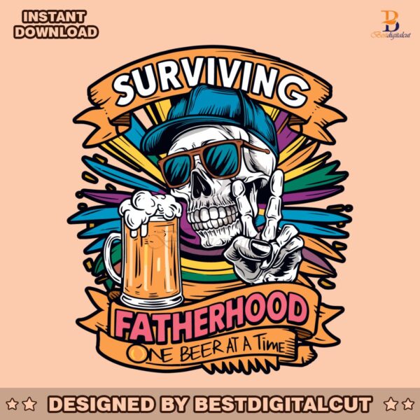 surviving-fatherhood-one-beer-at-a-time-skeleton-dad-png