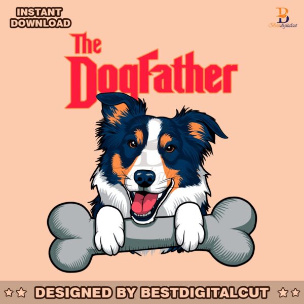 the-dogfather-playing-with-a-bone-svg