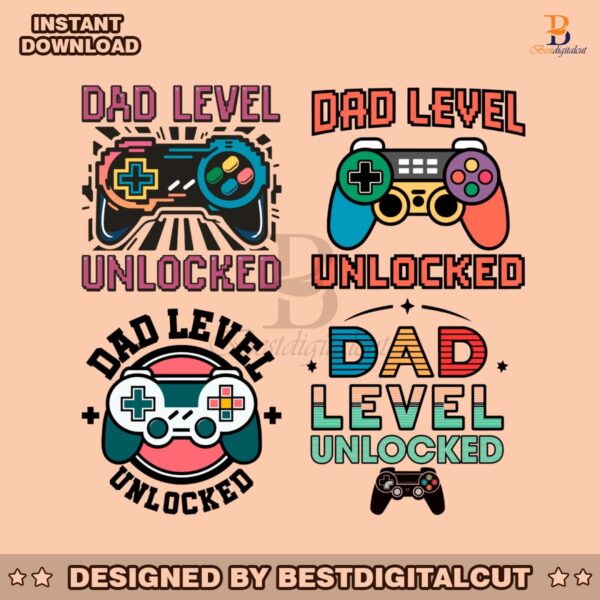 retro-dad-level-unlocked-svg-bundle