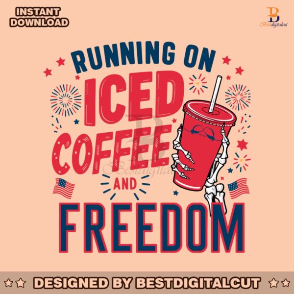 retro-running-on-iced-coffee-and-freedom-party-svg