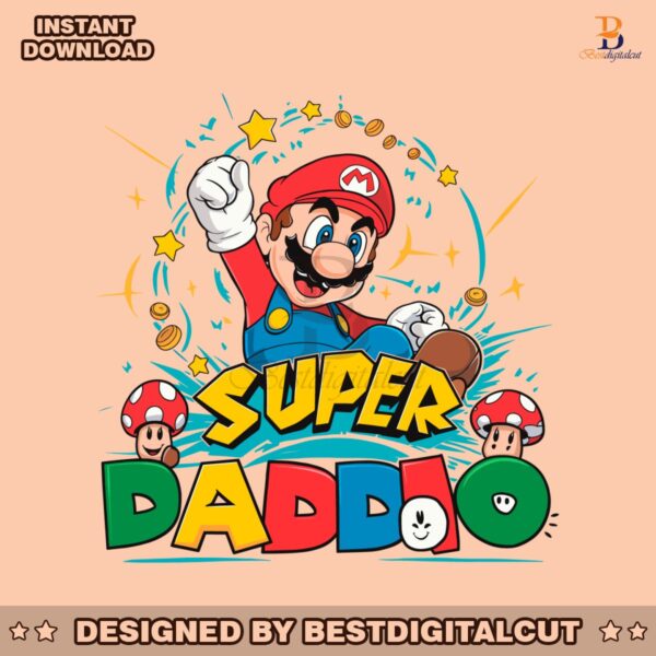 fathers-day-super-daddio-mario-svg