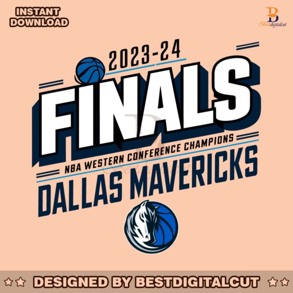 nba-western-conference-champions-2024-mavericks-svg