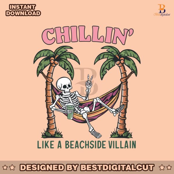 chillin-like-a-beachside-villain-hello-summer-png