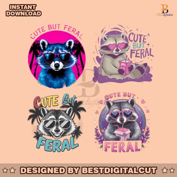 cute-but-feral-racoon-meme-png-bundle