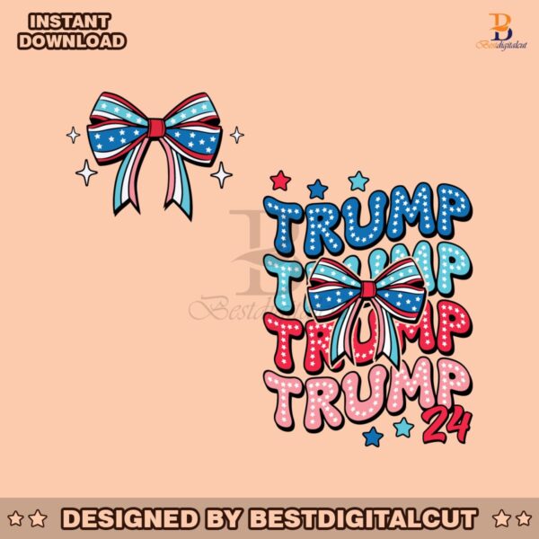 retro-trump-2024-ribbon-bow-svg