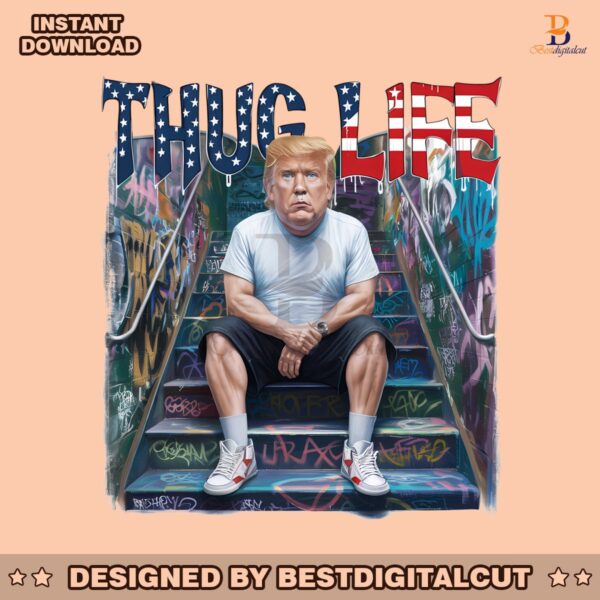 caricatured-meme-thug-life-donald-trump-png