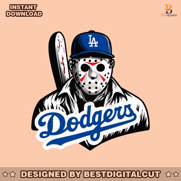 jason-voorhees-la-dodgers-baseball-svg