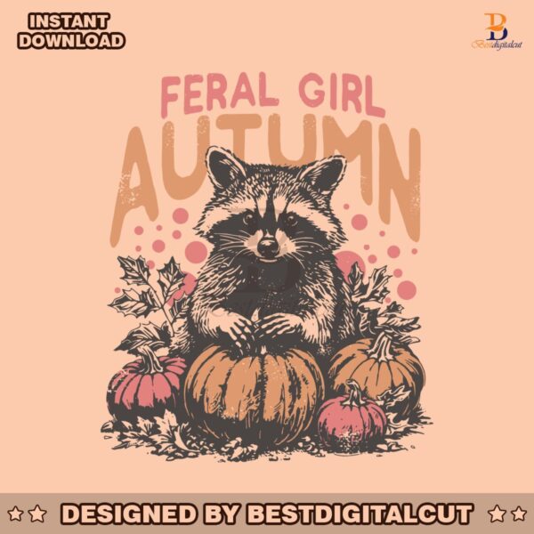 vintage-feral-girl-autumn-raccoon-svg