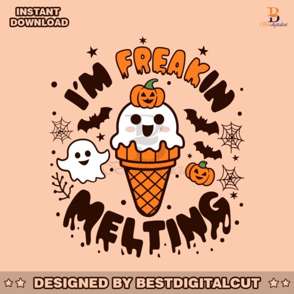 im-freakin-melting-spooky-ice-cream-cone-svg