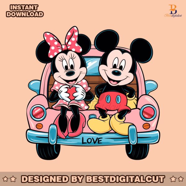 retro-love-car-mickey-minnie-couple-svg