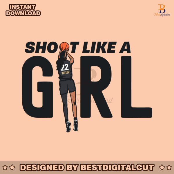 shoot-like-a-girl-basketball-aja-wilson-22-svg