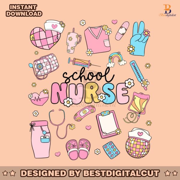 elementary-school-nurse-retro-nursing-grad-svg