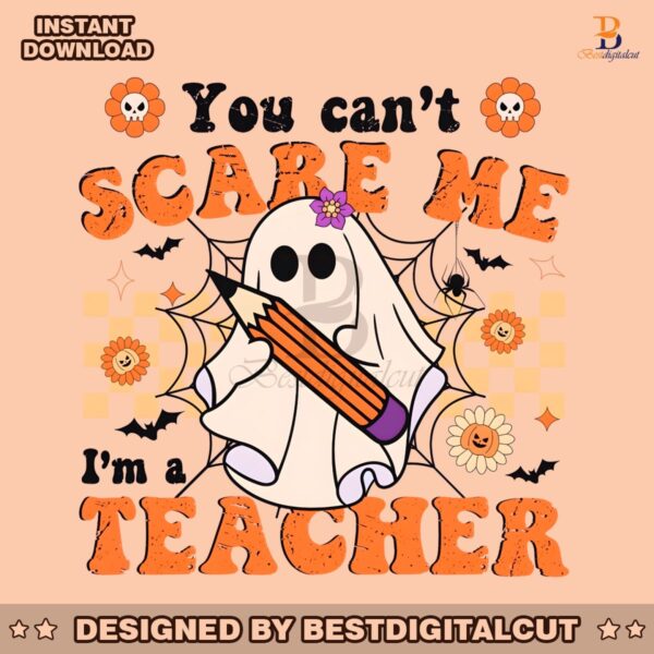 checkered-you-cant-scare-me-im-a-teacher-png