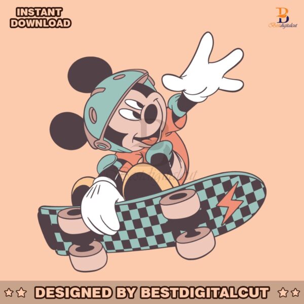 mickey-skateboarding-disney-character-svg