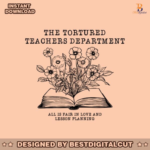 the-tortured-teachers-department-floral-book-svg