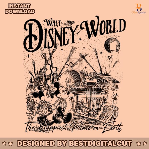 vintage-walt-disney-world-the-happiest-place-on-earth-svg