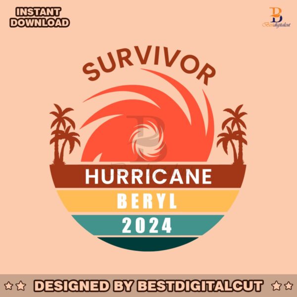 vintage-survivor-hurricane-beryl-2024-svg