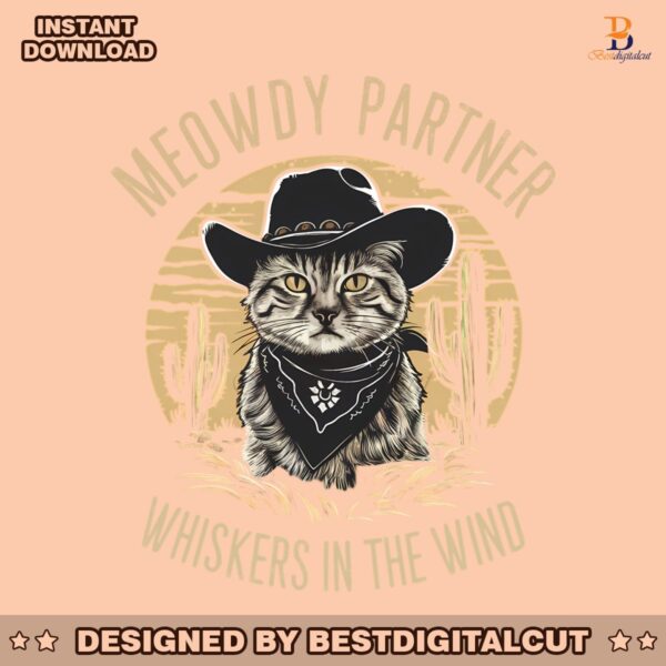 meowdy-partner-whiskers-in-the-wind-cowboy-meme-png