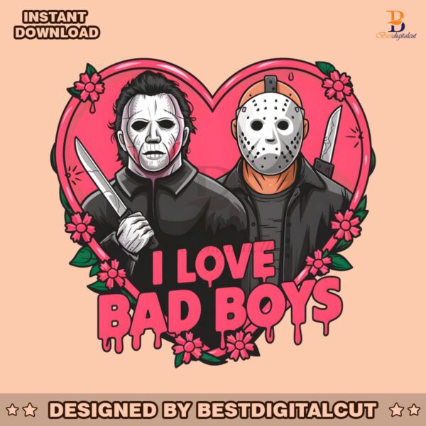 i-love-bad-boys-jason-voorhees-vs-michael-myers-png