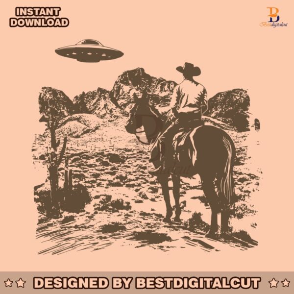 vintage-rodeo-cowboy-ufo-western-svg