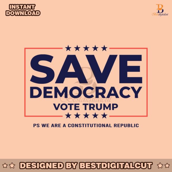 save-democracy-vote-trump-constitutional-republic-svg