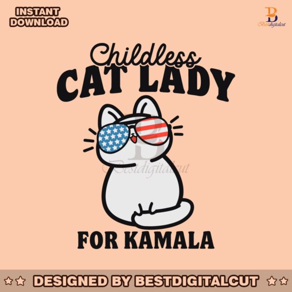 childless-cat-lady-for-kamala-president-svg