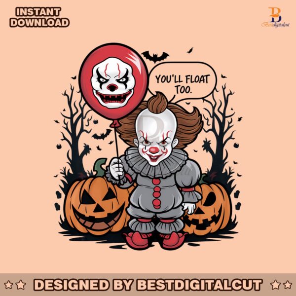 you-will-float-too-pennywise-halloween-svg