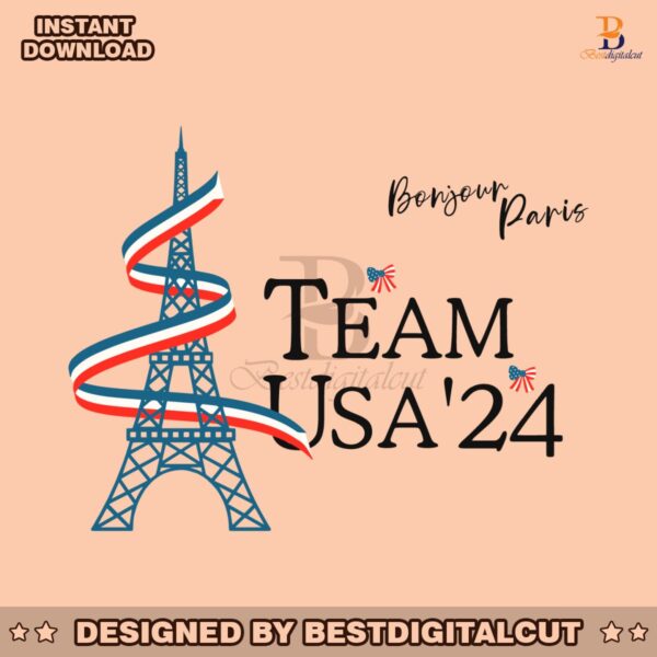 team-usa-bonjour-paris-olympic-games-svg