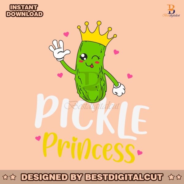 pickle-princess-pickle-cucumber-girl-svg