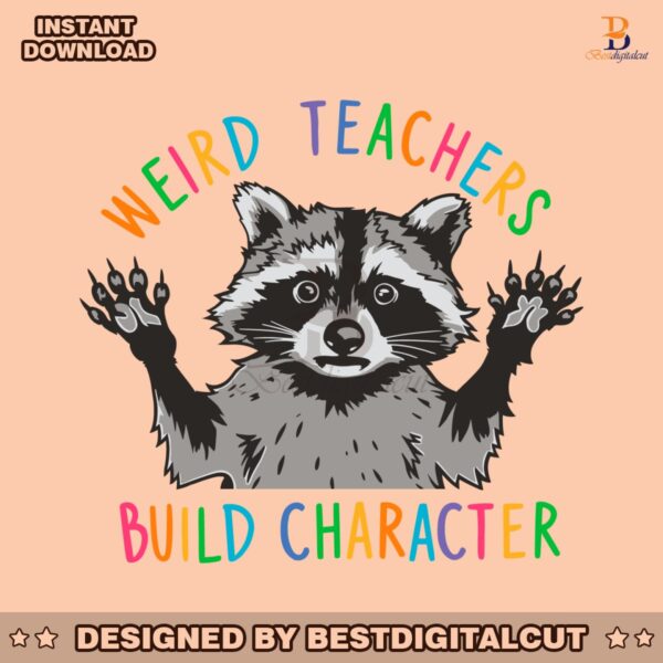 weird-teachers-build-character-raccoon-meme-svg