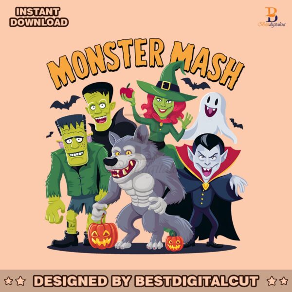 vintage-monster-mash-halloween-transparent-png