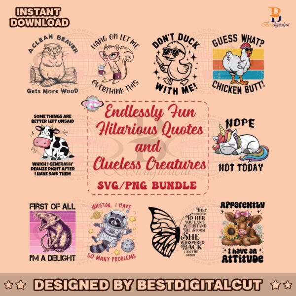 endlessly-fun-hilarious-quotes-and-clueless-creatures-svg-png-bundle