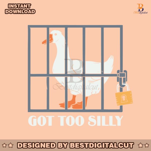 funny-goose-got-too-silly-svg