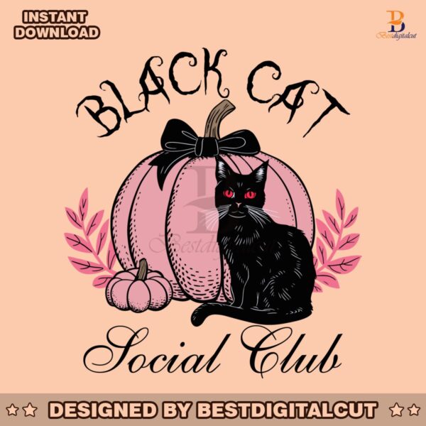 black-cat-social-club-ghost-cat-halloween-svg